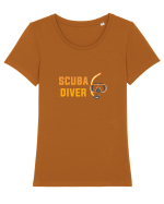 SCUBA DIVER Tricou mânecă scurtă guler larg fitted Damă Expresser