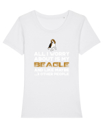 BEAGLE Tricou mânecă scurtă guler larg fitted Damă Expresser