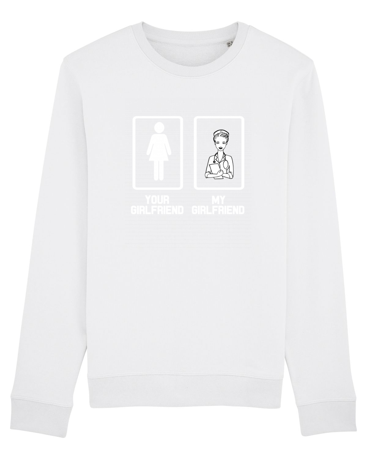 Bluză mânecă lungă Unisex Rise White