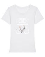 BIKES Tricou mânecă scurtă guler larg fitted Damă Expresser