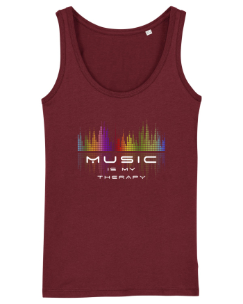 Music is my therapy Burgundy