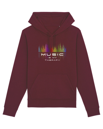 Music is my therapy Burgundy