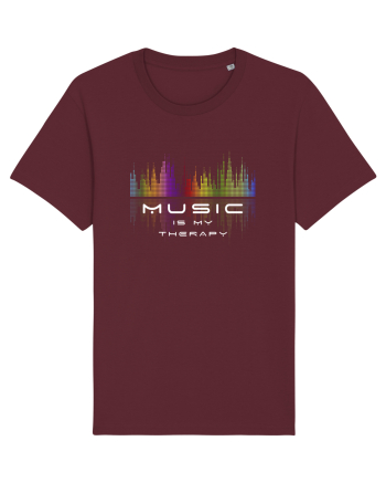 Music is my therapy Burgundy
