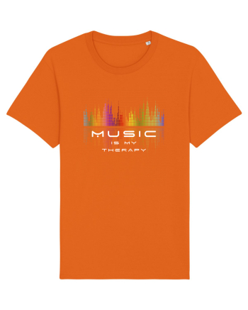 Music is my therapy Bright Orange