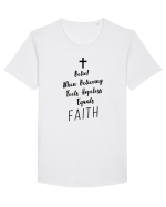 FAITH Tricou mânecă scurtă guler larg Bărbat Skater