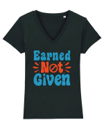 Earned Not Given Tricou mânecă scurtă guler V Damă Evoker