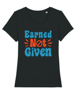 Earned Not Given Tricou mânecă scurtă guler larg fitted Damă Expresser