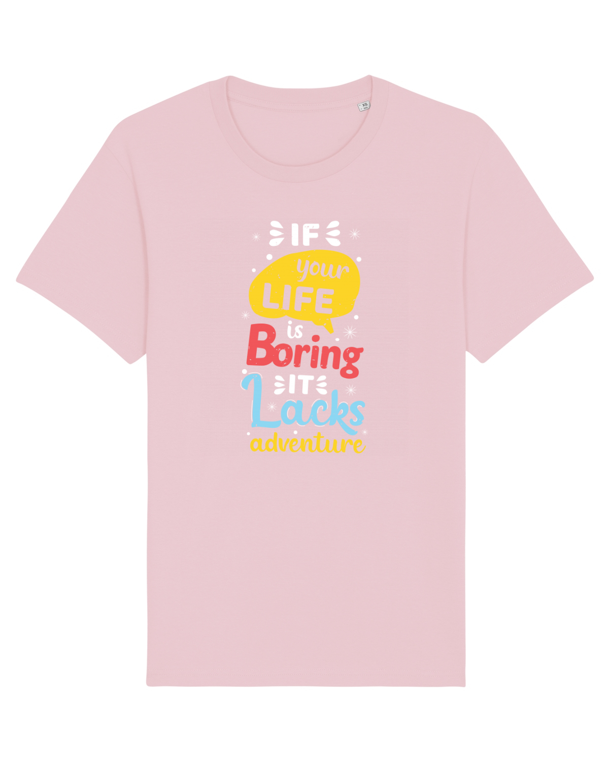 Tricou mânecă scurtă Unisex Rocker Cotton Pink