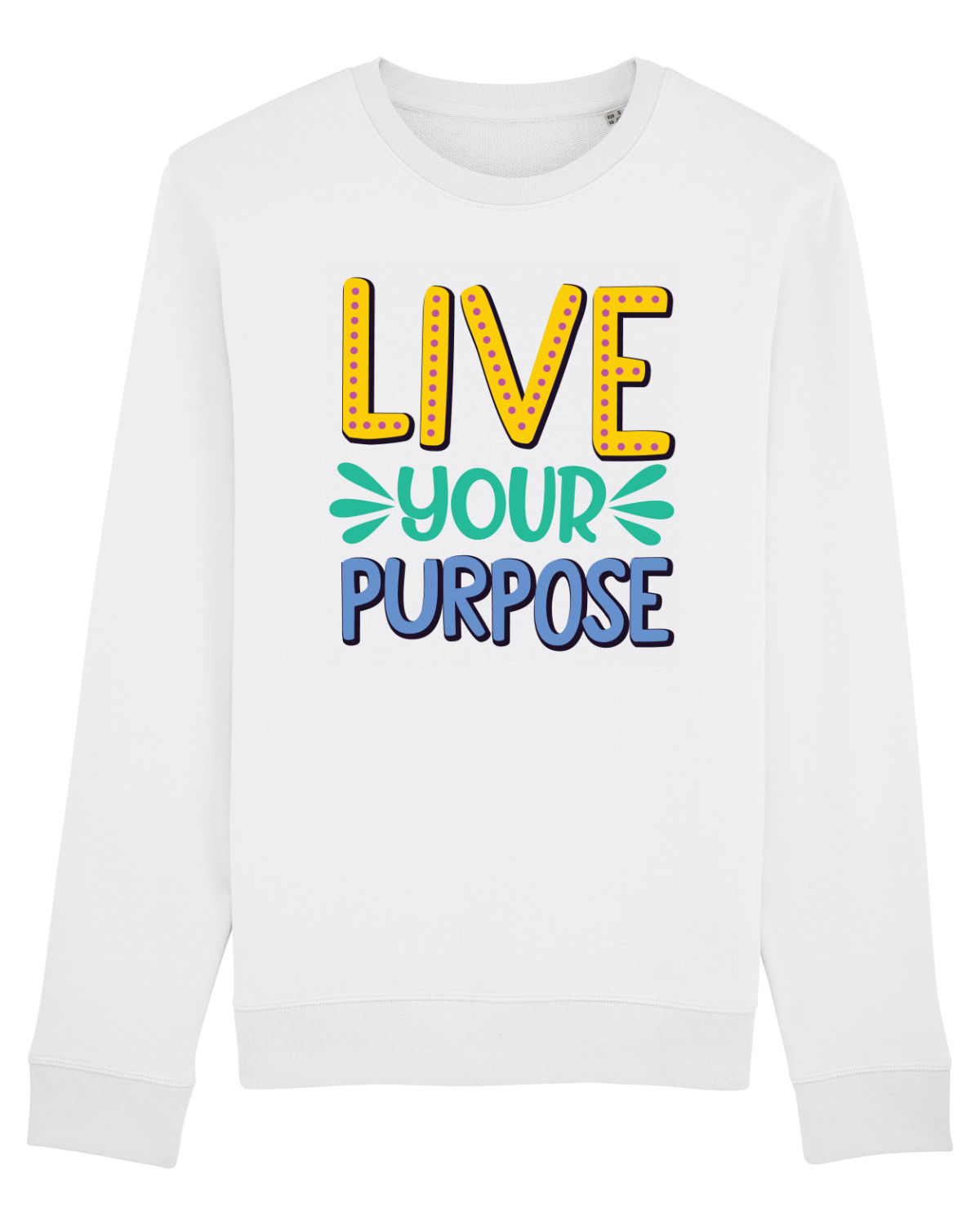 Bluză mânecă lungă Unisex Rise White