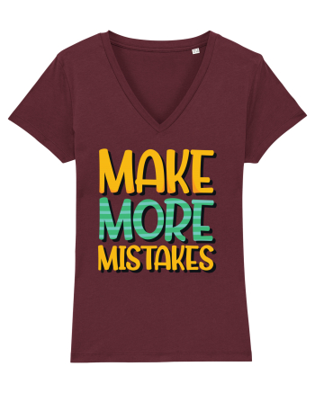 Make More Mistakes Burgundy