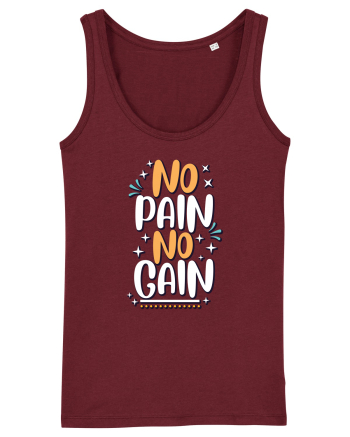 No Pain No Gain Burgundy