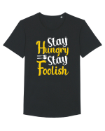 Stay Hungry Stay Foolish Tricou mânecă scurtă guler larg Bărbat Skater