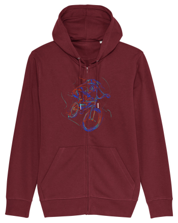 Bicicleta in culori Burgundy