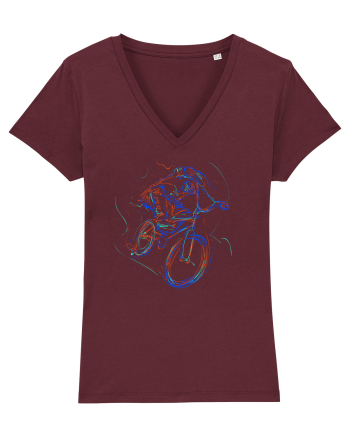 Bicicleta in culori Burgundy