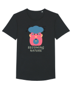 Becoming Nature Tricou mânecă scurtă guler larg Bărbat Skater