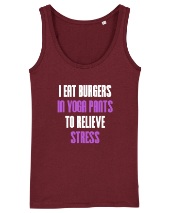 EAT BURGERS Burgundy