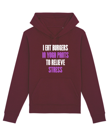 EAT BURGERS Burgundy