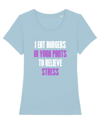 EAT BURGERS Sky Blue