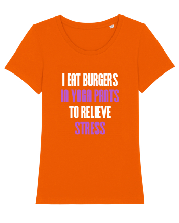 EAT BURGERS Bright Orange