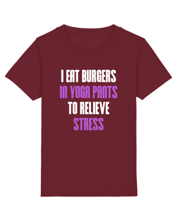 EAT BURGERS Burgundy