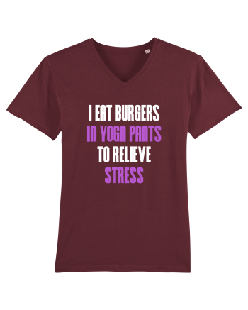 EAT BURGERS Burgundy