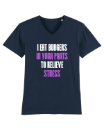 EAT BURGERS Tricou mânecă scurtă guler V Bărbat Presenter