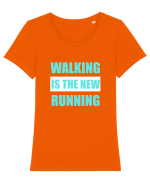 WALKING Tricou mânecă scurtă guler larg fitted Damă Expresser