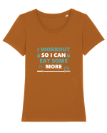 WORKING OUT Tricou mânecă scurtă guler larg fitted Damă Expresser