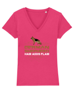 GERMAN SHEPHERD Tricou mânecă scurtă guler V Damă Evoker