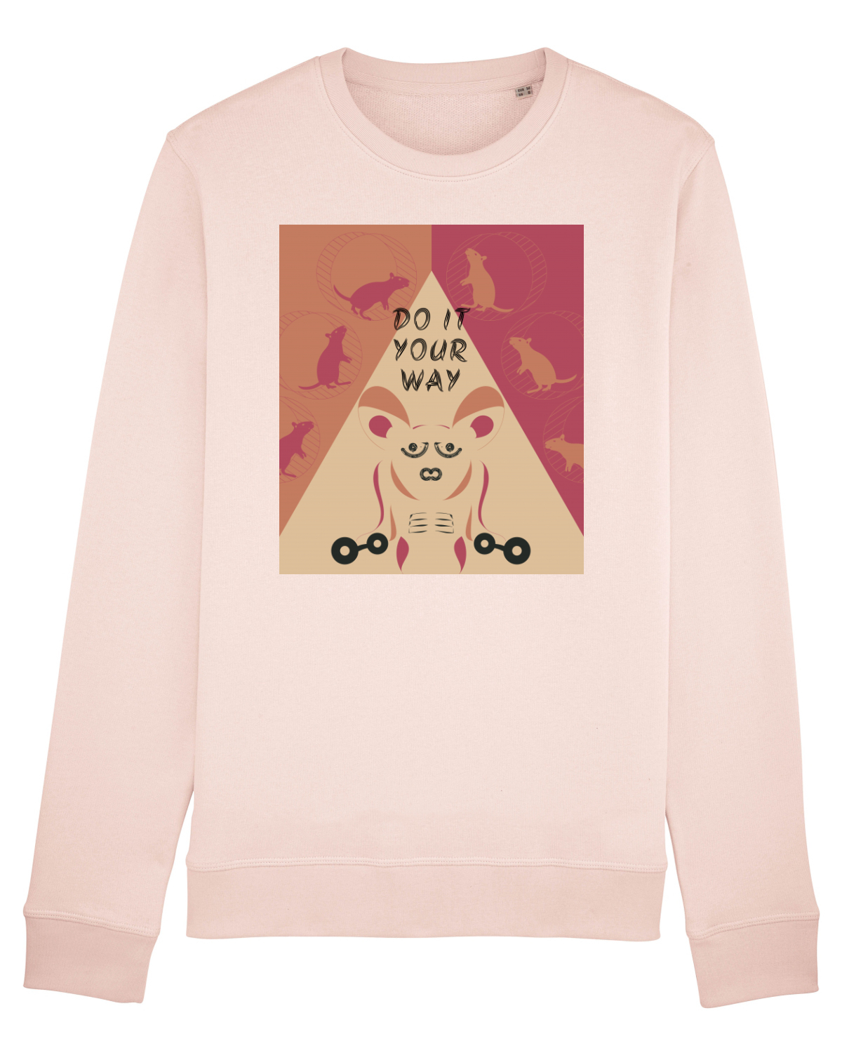 Bluză mânecă lungă Unisex Rise Candy Pink