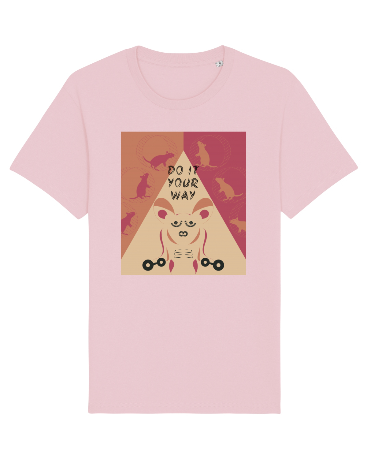 Tricou mânecă scurtă Unisex Rocker Cotton Pink