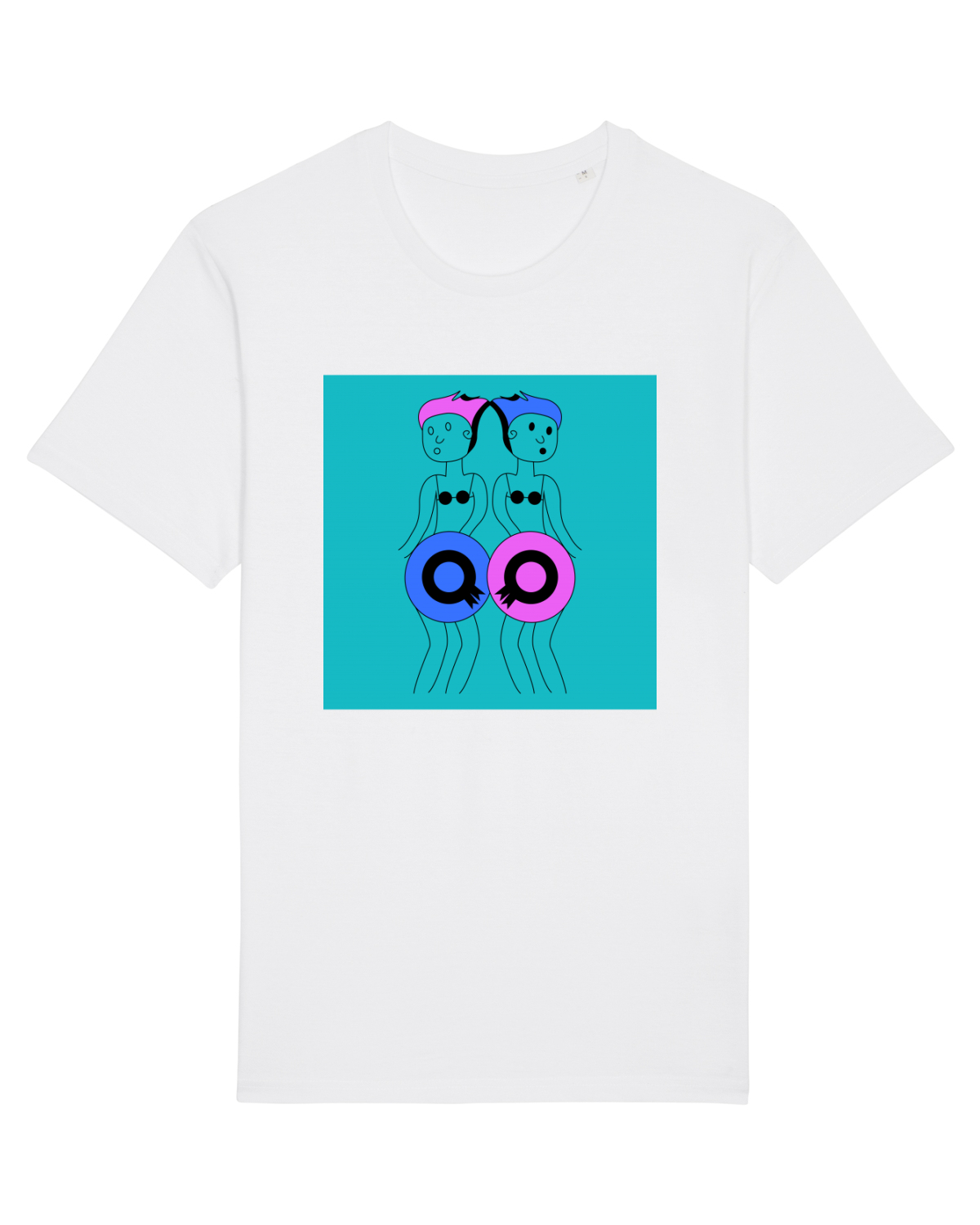 Tricou mânecă scurtă Unisex Rocker White