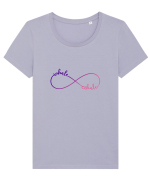 Inhale Exhale Tricou mânecă scurtă guler larg fitted Damă Expresser