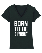 DIFFICULT Tricou mânecă scurtă guler V Damă Evoker