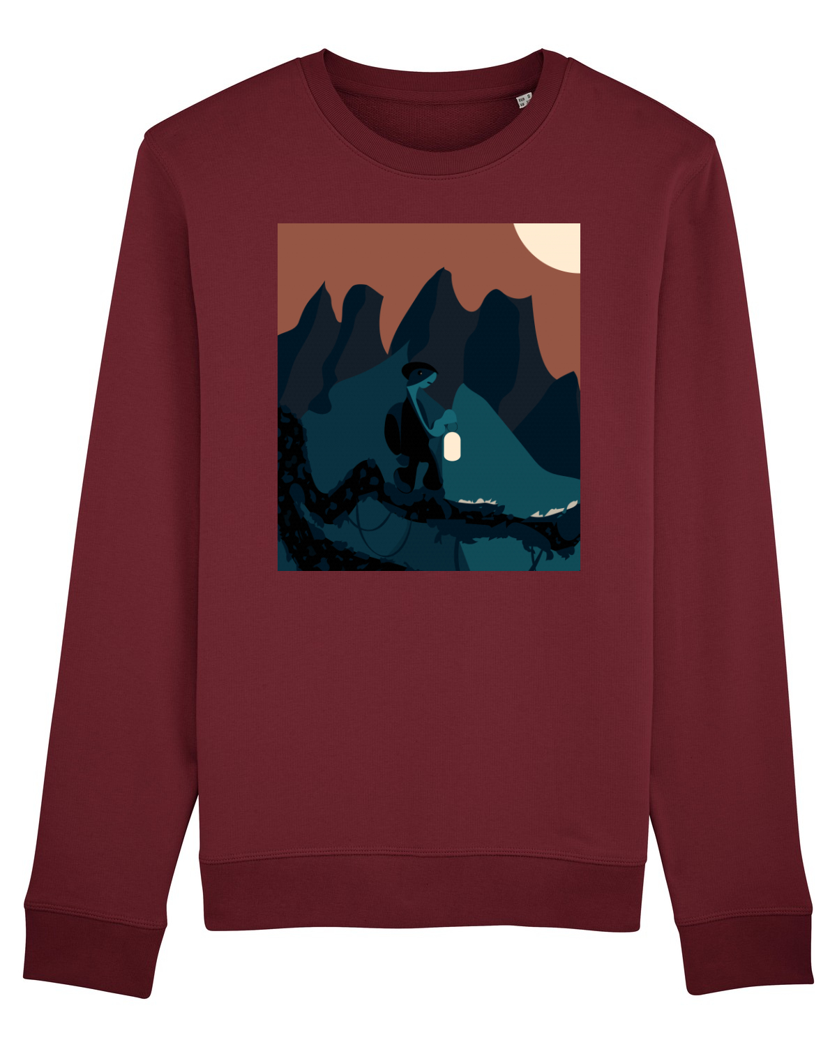 Bluză mânecă lungă Unisex Rise Burgundy