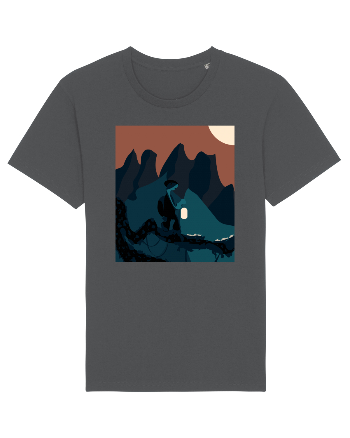 Tricou mânecă scurtă Unisex Rocker Anthracite