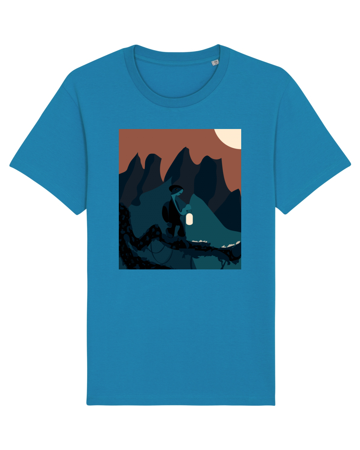 Tricou mânecă scurtă Unisex Rocker Azur