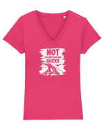 Not Snowboarding Sucks Tricou mânecă scurtă guler V Damă Evoker