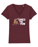 Shred The Pow Tricou mânecă scurtă guler V Damă Evoker