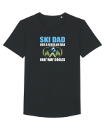Ski Dad Like a Regular Dad Only Way Cooler Tricou mânecă scurtă guler larg Bărbat Skater