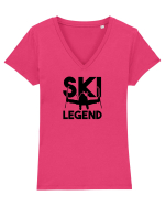 Ski Legend Tricou mânecă scurtă guler V Damă Evoker