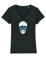 Ski Skull Tricou mânecă scurtă guler V Damă Evoker