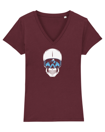 Ski Skull Burgundy