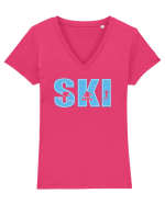 Winter Sports Tricou mânecă scurtă guler V Damă Evoker