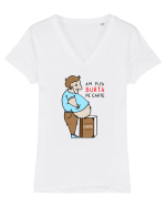 Am pus burta pe carte Tricou mânecă scurtă guler V Damă Evoker