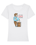 Am pus burta pe carte Tricou mânecă scurtă guler larg fitted Damă Expresser