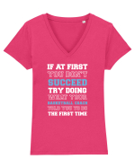 BASKETBALL  Tricou mânecă scurtă guler V Damă Evoker