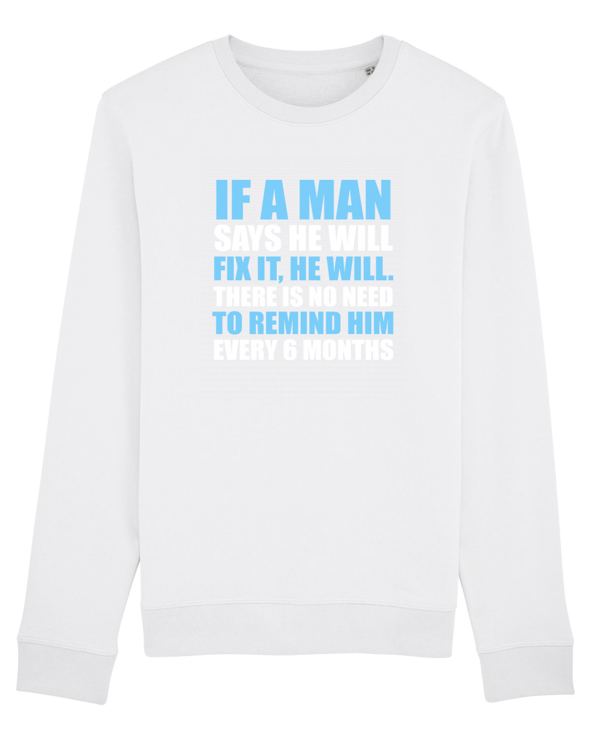 Bluză mânecă lungă Unisex Rise White