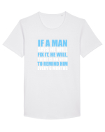 MAN FIX IT Tricou mânecă scurtă guler larg Bărbat Skater