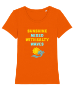 SUMMER Tricou mânecă scurtă guler larg fitted Damă Expresser